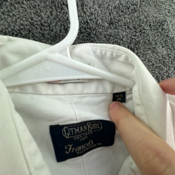 Gitman Bros For Franco’s VA Long Sleeve Button Up Shirt Men’s White TTX 15.5 35 - Picture 10 of 15
